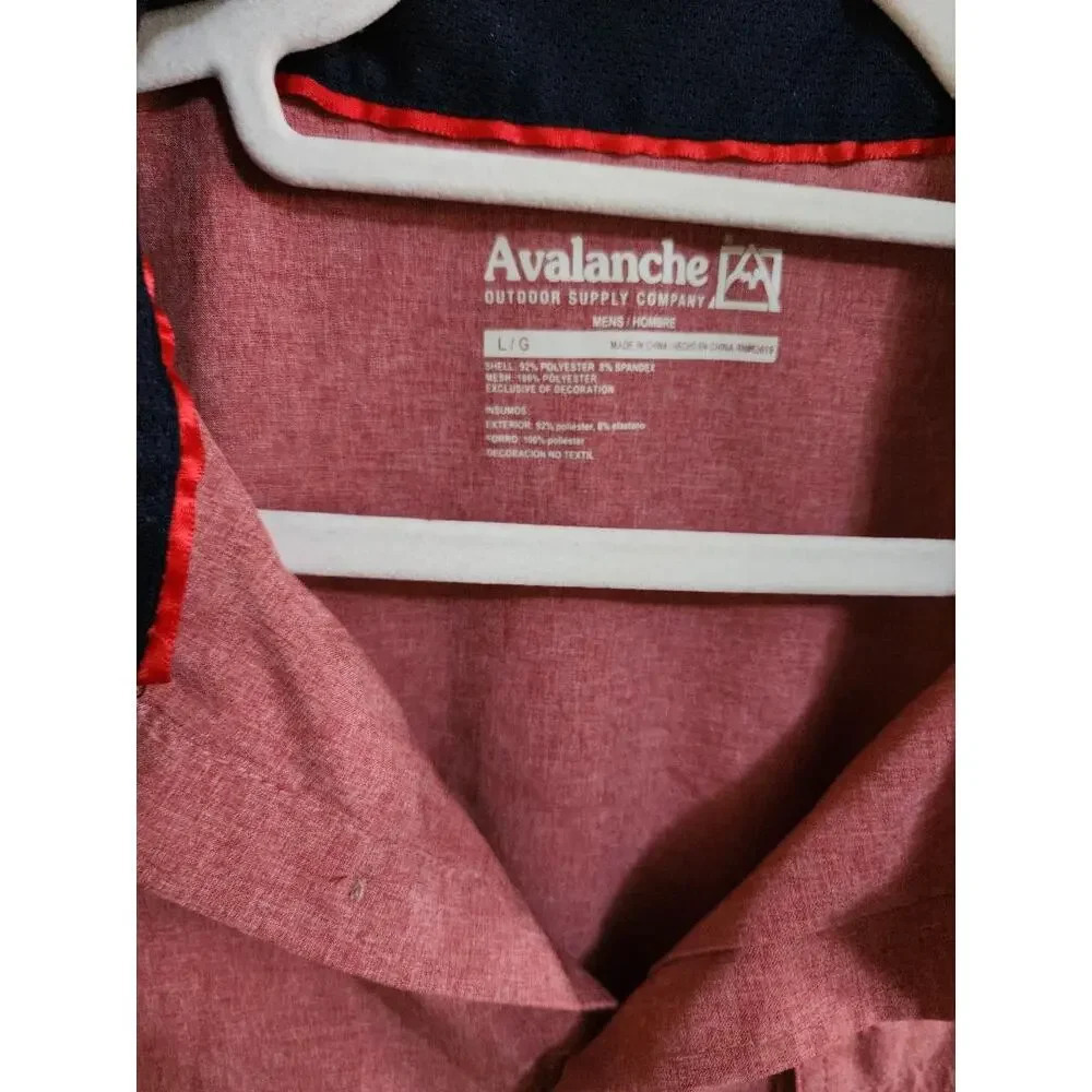 Avalanche UPF 50+ Performance Men's Woven Short Sleeve Shirt Size Large - Picture 3 of 6